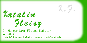 katalin fleisz business card